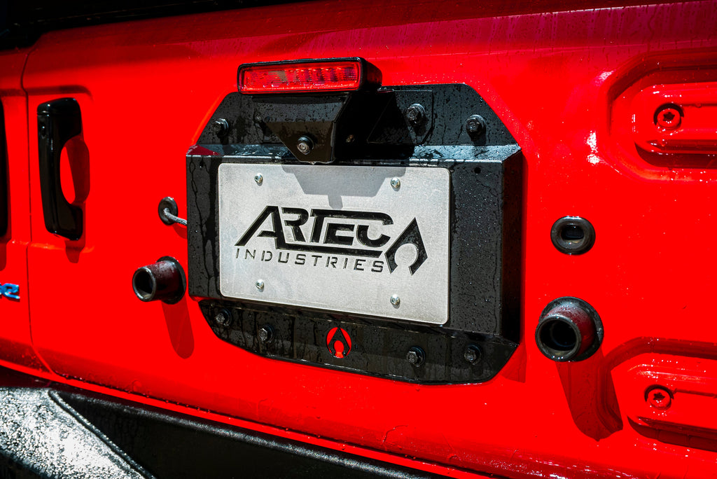 Kit de eliminación de llanta de repuesto Artec Wrangler JL - Aluminio con recubrimiento en polvo