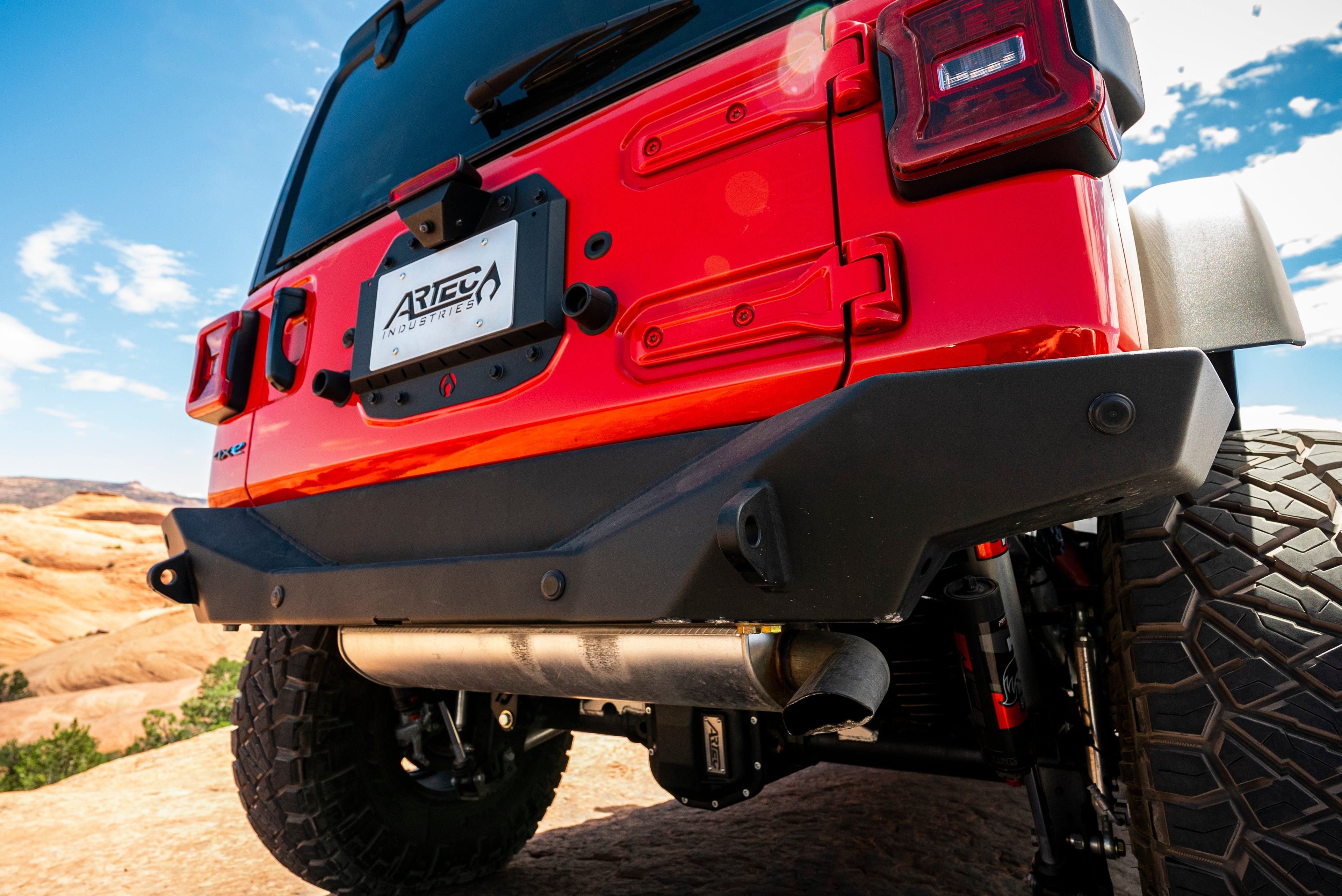 Kit de eliminación de llanta de repuesto Artec Wrangler JL - Aluminio con recubrimiento en polvo