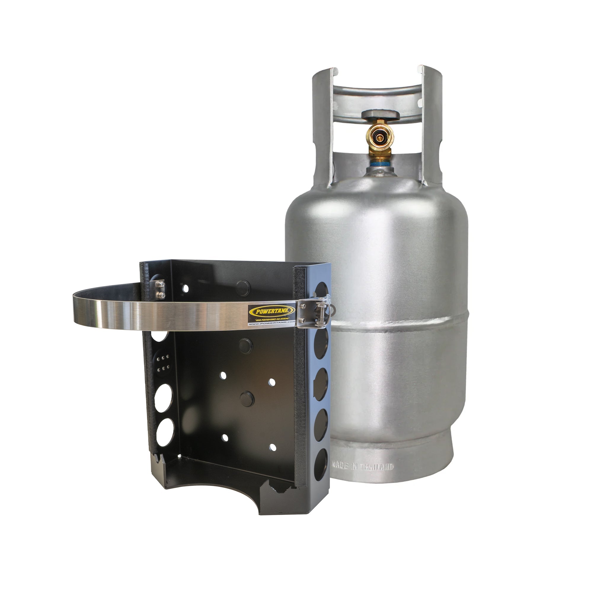 Power Tank Strato LOCKER Bracket for 4.25 lb, 10 lb, 11 lb Steel Propane Tanks
