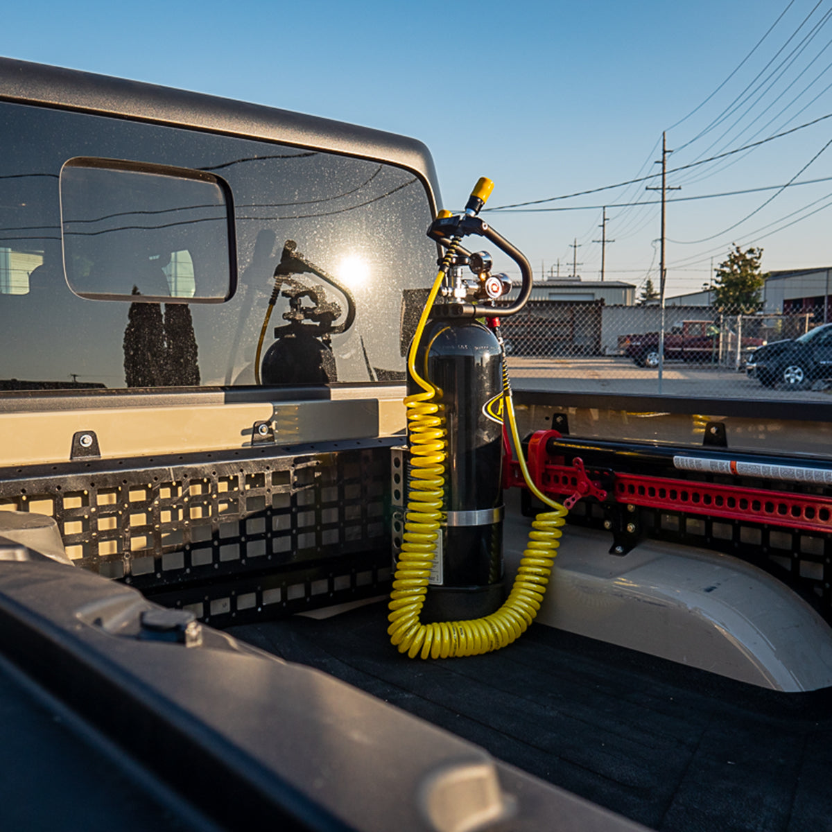 Power Tank Power Plate - MOLLE Panel or Bedside Rack Mount for Power Tanks and Propane Tanks