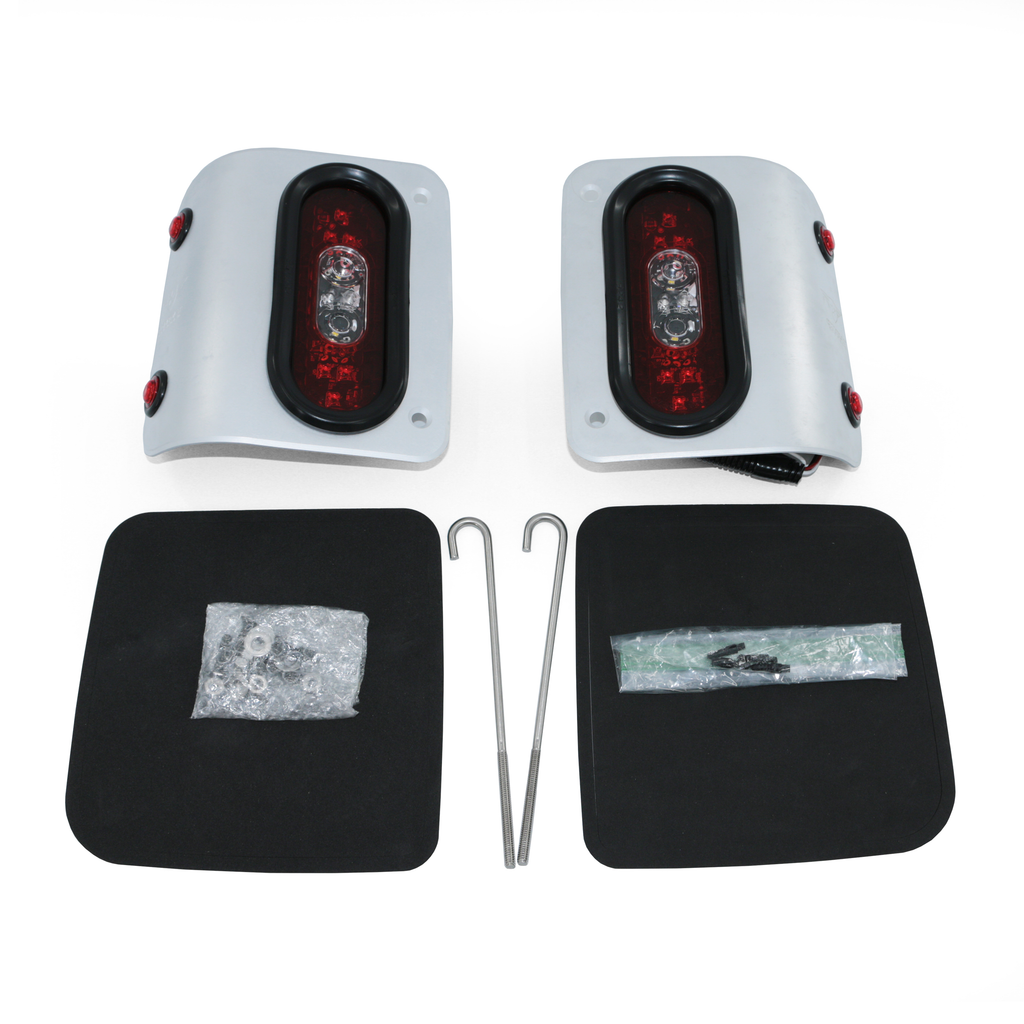 Jeep JL/JLU Wrangler Off Road LED Tail Light Kit - Raw Aluminum