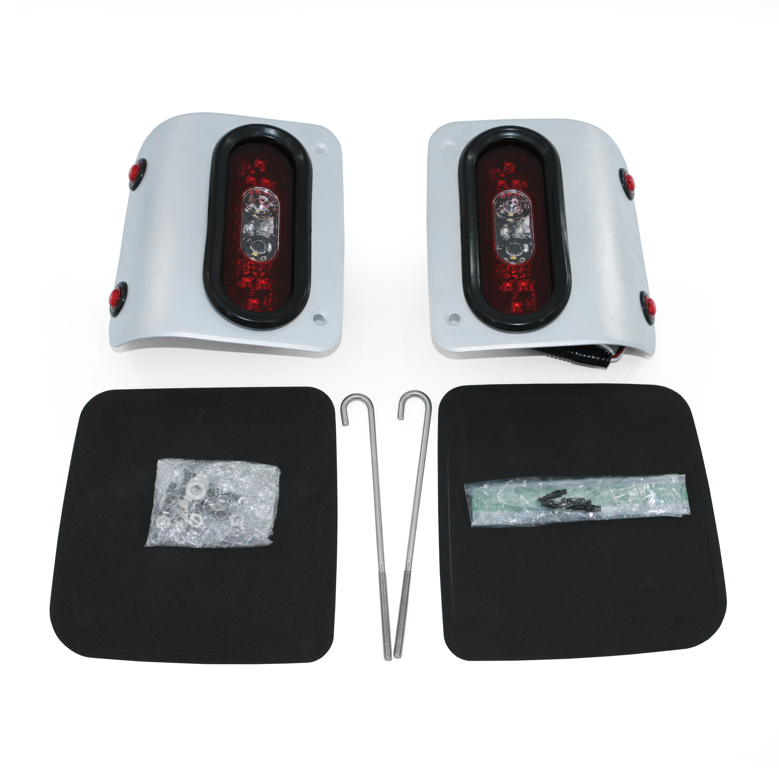 Jeep JL/JLU Wrangler Off Road LED Tail Light Kit - Raw Aluminum