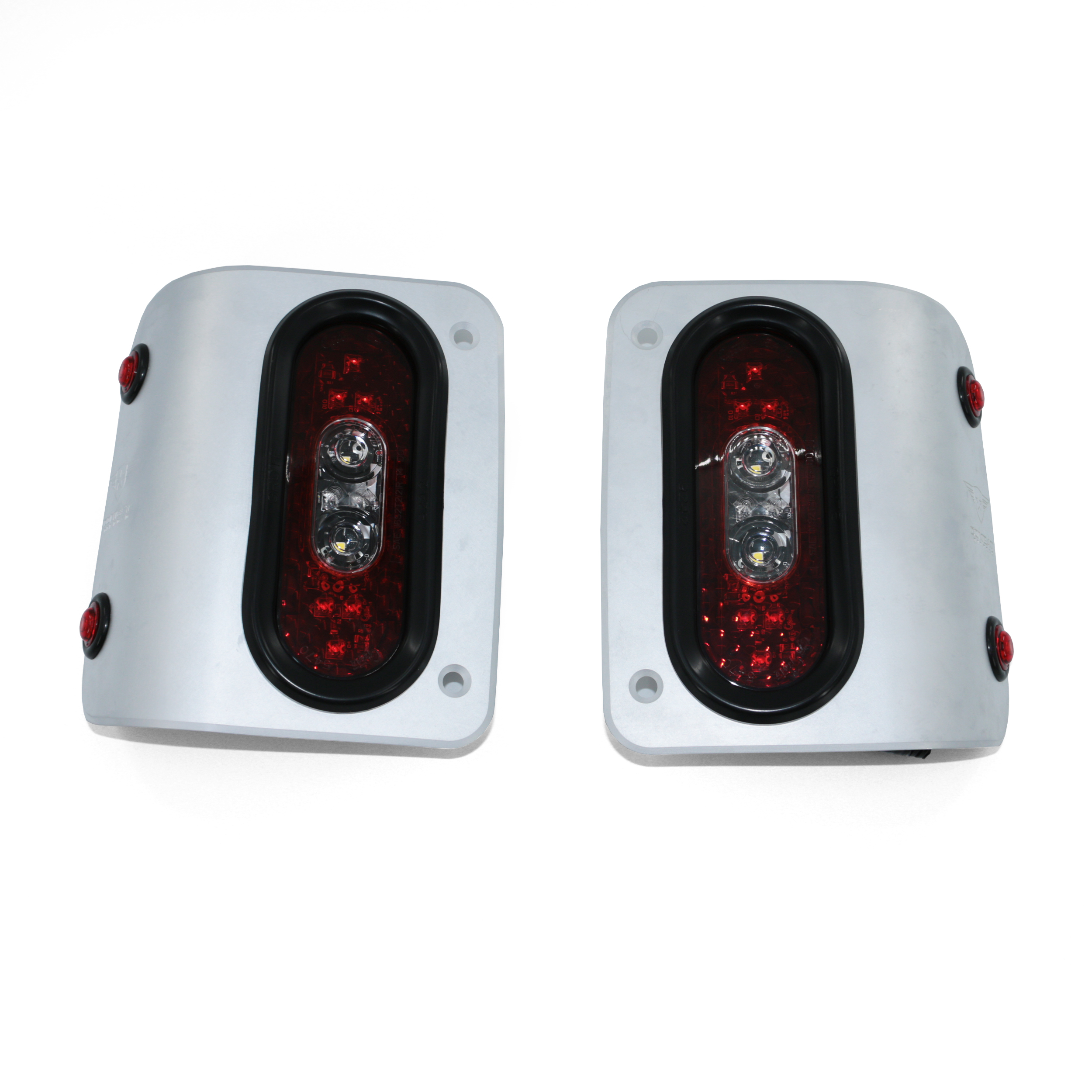 Jeep JL/JLU Wrangler Off Road LED Tail Light Kit - Raw Aluminum