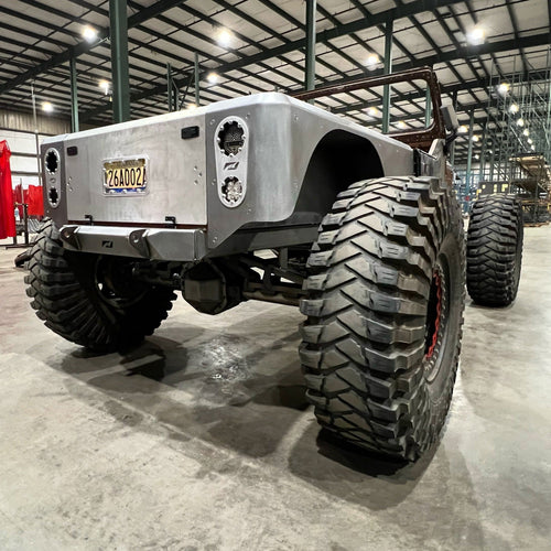 Armadura de esquina para Jeep YJ de 15" extensible sobre el riel