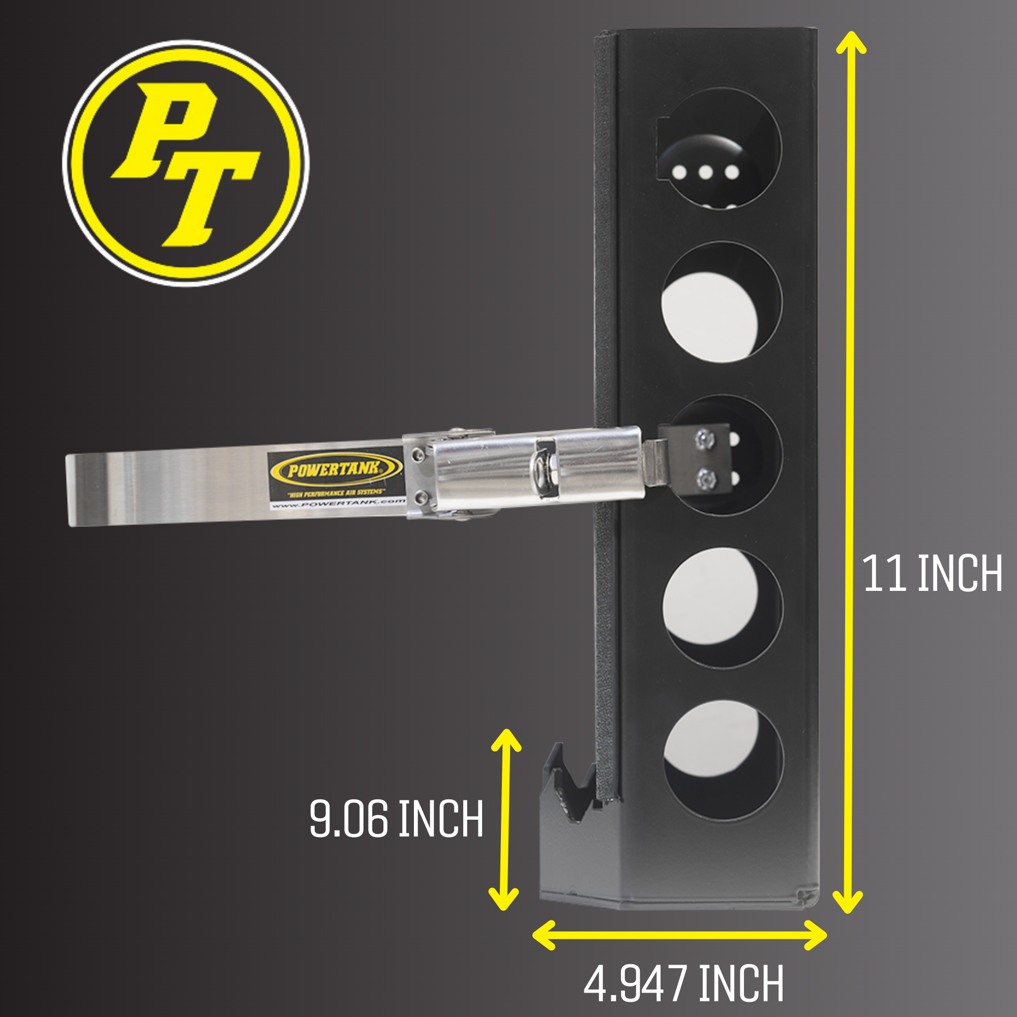 Power Tank Strato LOCKER Bracket for 4.25 lb, 10 lb, 11 lb Steel Propane Tanks