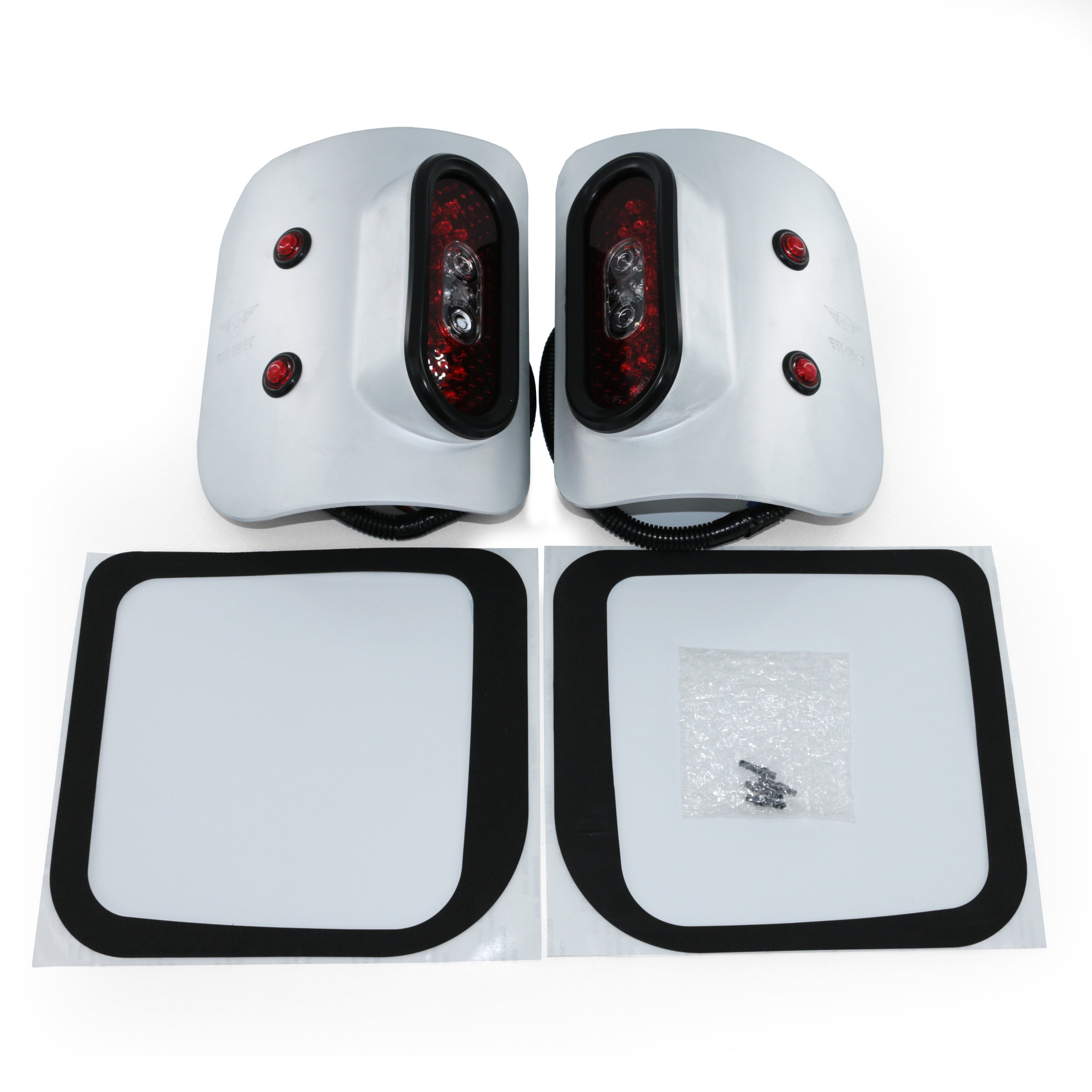 Jeep JT Gladiator Off Road LED Tail Light Kit - Raw Aluminum