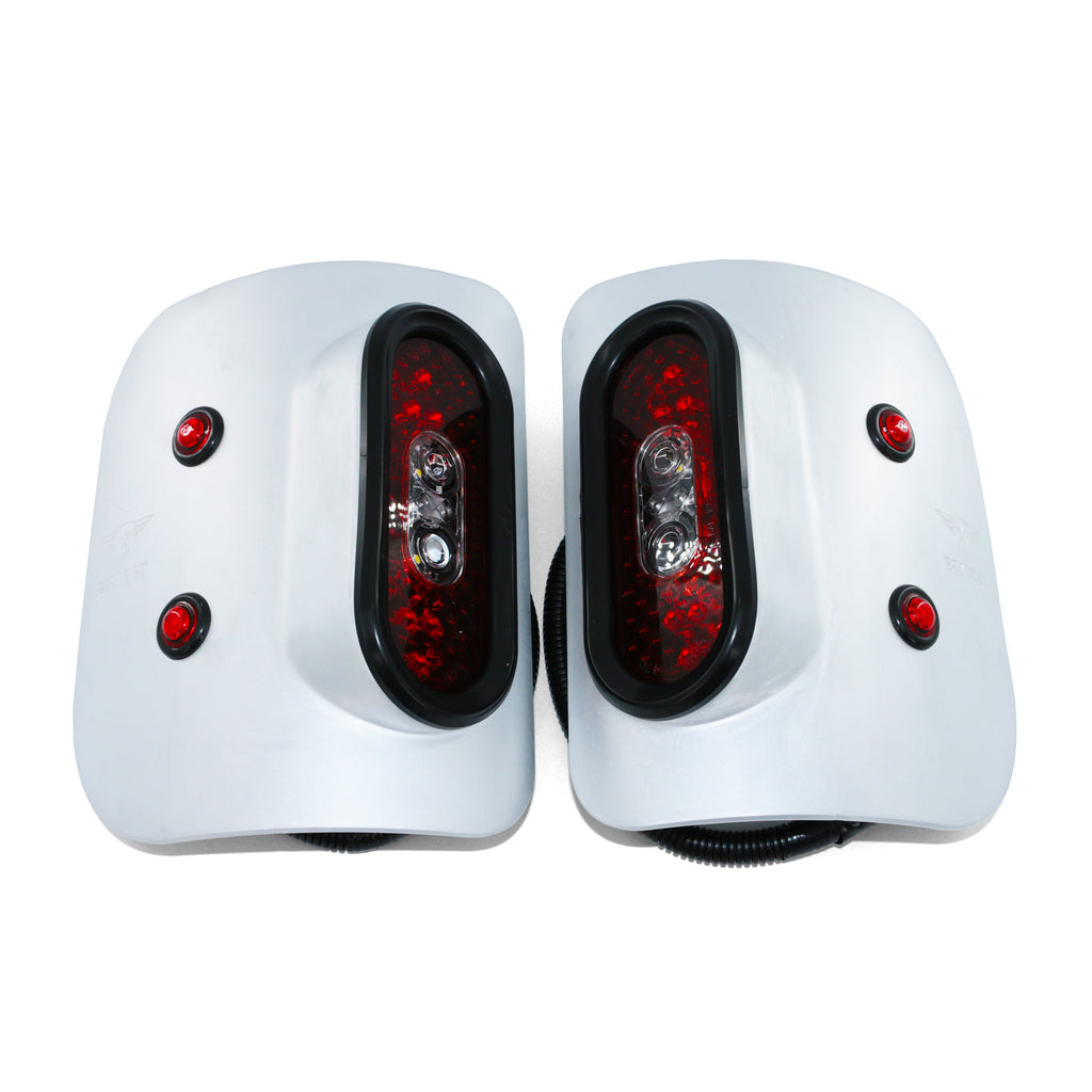Jeep JT Gladiator Off Road LED Tail Light Kit - Raw Aluminum
