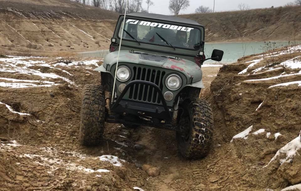 Motobilt Jeep CJ Stubby Front Bumper w/ Stinger