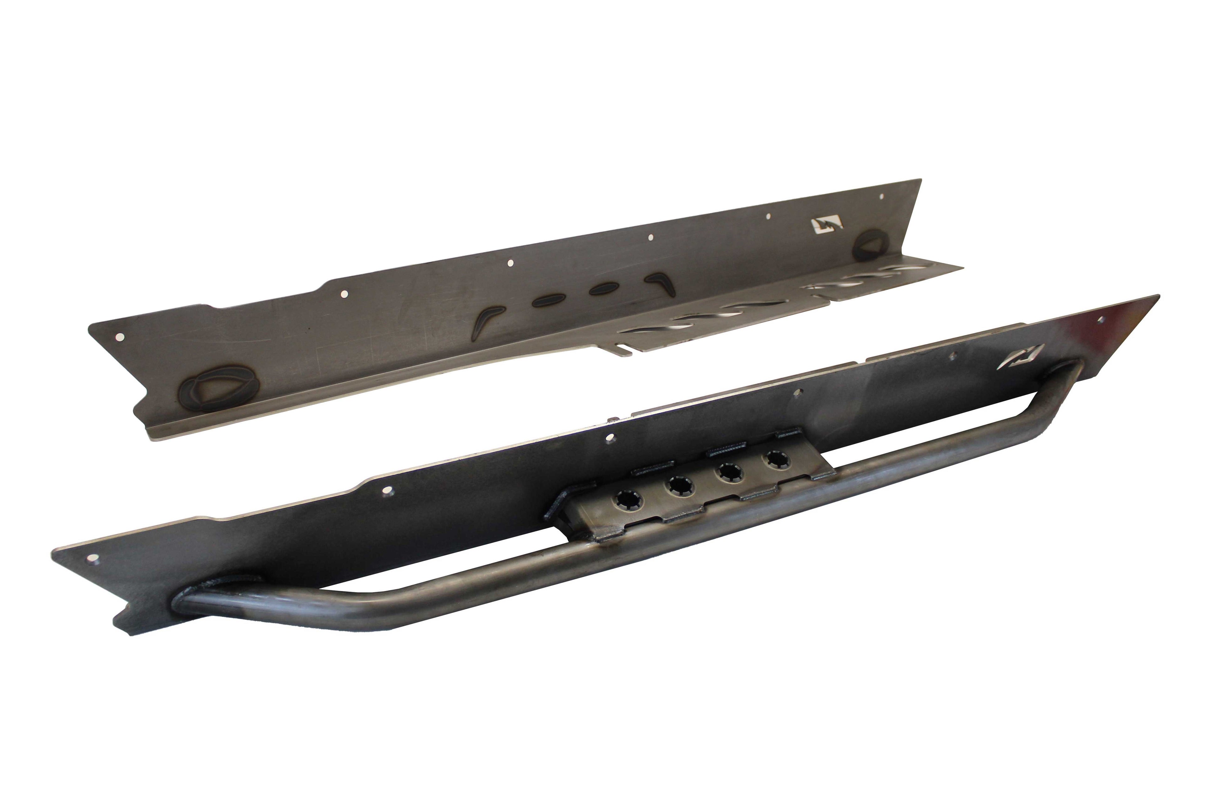 Protectores de roca con estribo tubular para Jeep LJ Unlimited con cantoneras Comp