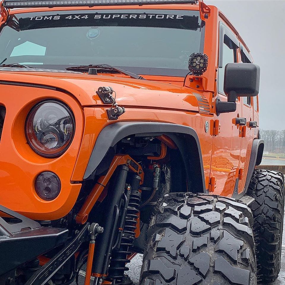 Crusher Front Fender 2" Flare for Jeep JK / JKU - Steel