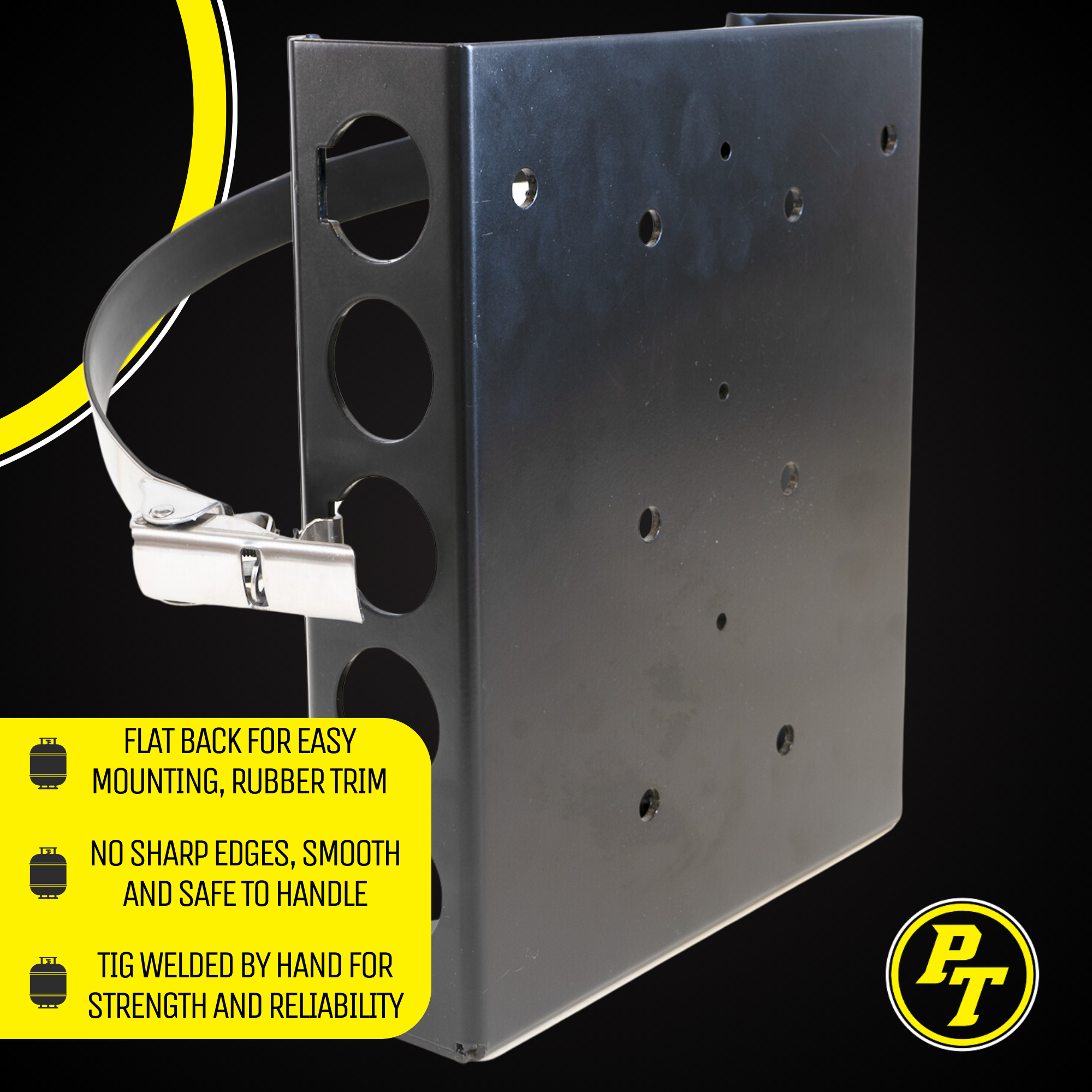Power Tank Strato LOCKER Bracket for 4.25 lb, 10 lb, 11 lb Steel Propane Tanks