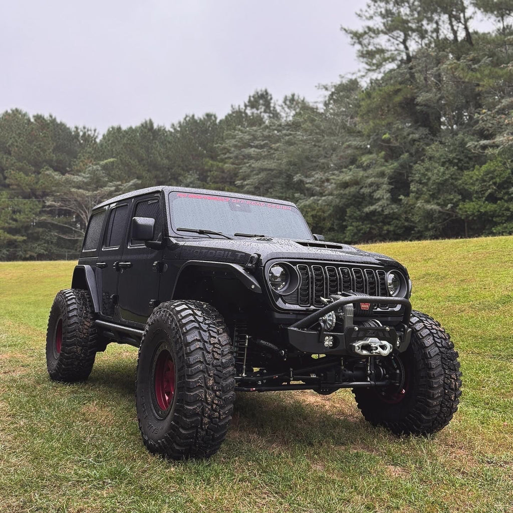 Parachoques cortado del chasis Motobilt Jeep Wrangler JK / JL / Gladiator JT Gladius con defensa de toro - compatible con WARN M8274