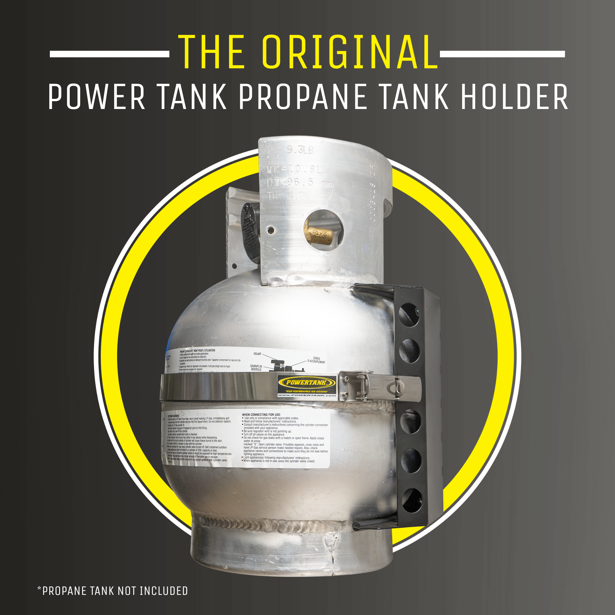 Power Tank Gannett MARINE Bracket for 10 lb. Aluminum Propane Tank