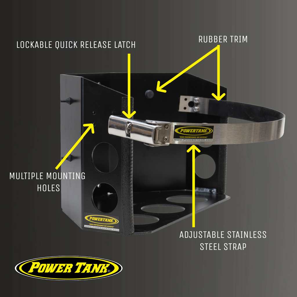 Power Tank Tor LOCKER Bracket for 11 lb Squatty Propane Tank & 11 lb Viking Composite Tank