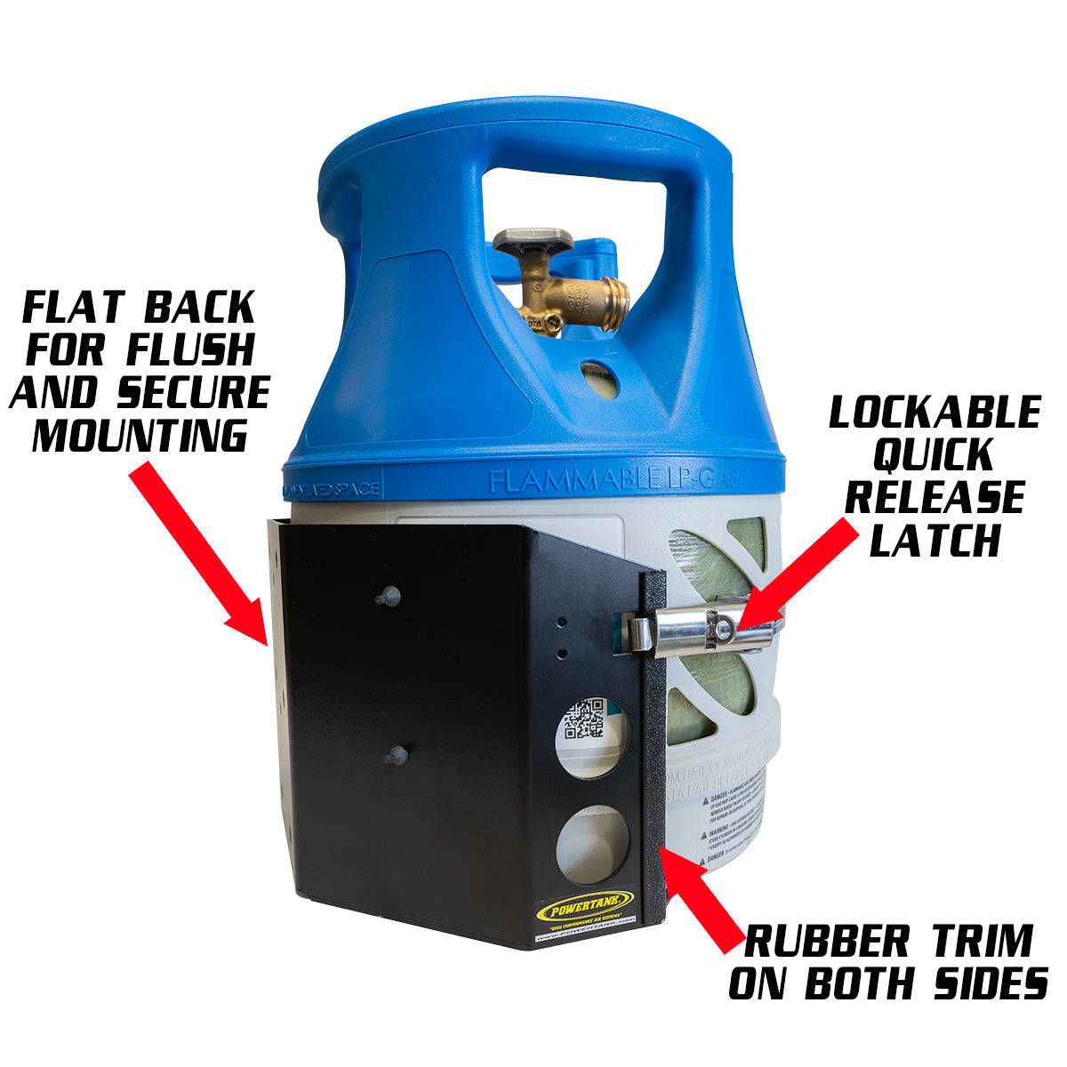 Power Tank Tor LOCKER Bracket for 11 lb Squatty Propane Tank & 11 lb Viking Composite Tank