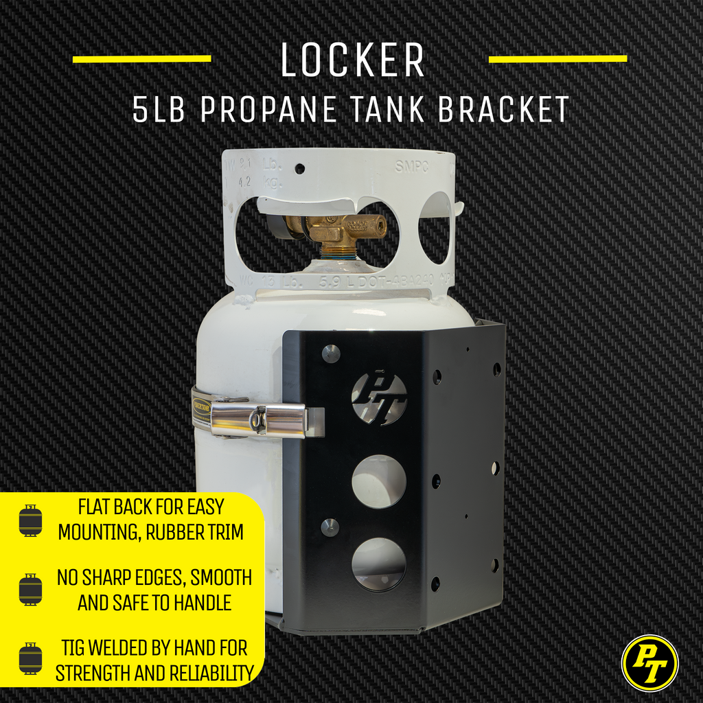 Power Tank Teton LOCKER Propane Tank Bracket for 5 lb LP Bottle 8 in Diameter