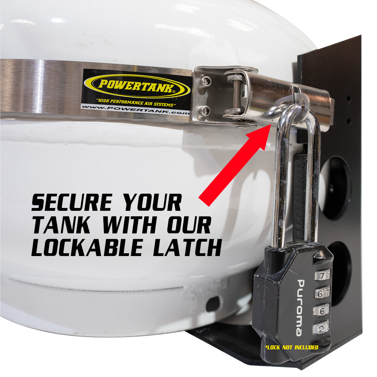 Power Tank Tor LOCKER Bracket for 11 lb Squatty Propane Tank & 11 lb Viking Composite Tank