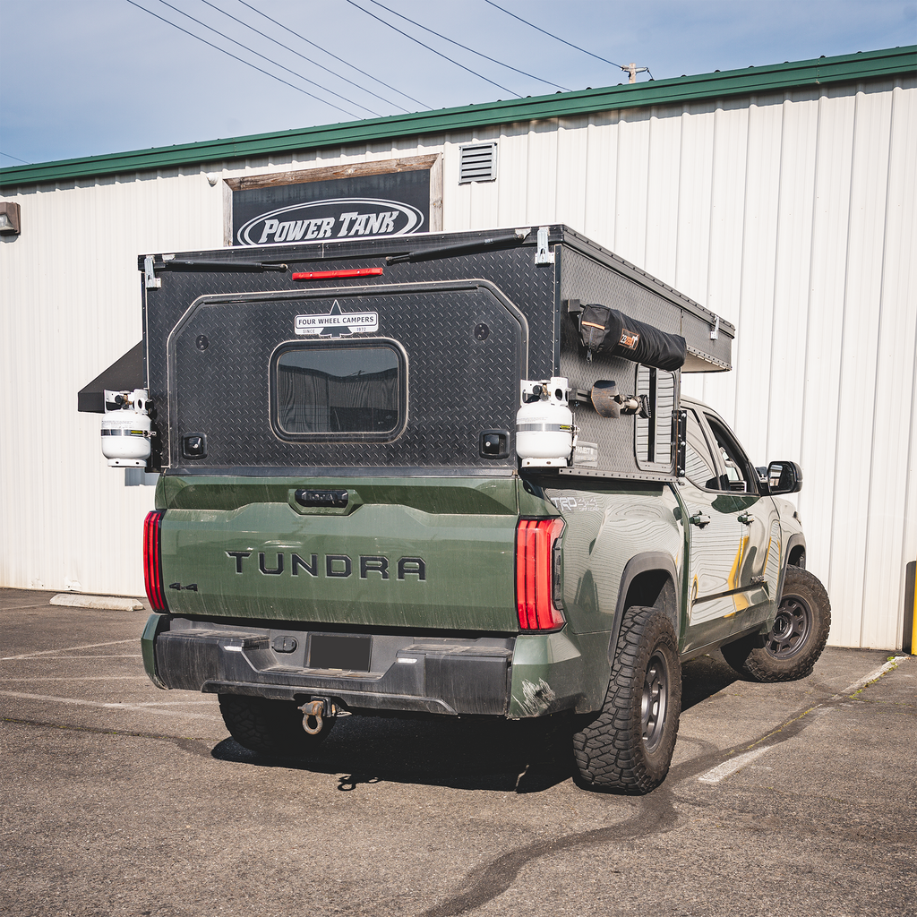 Power Tank Four Wheel Camper Mount for 5 lb propane tank bracket