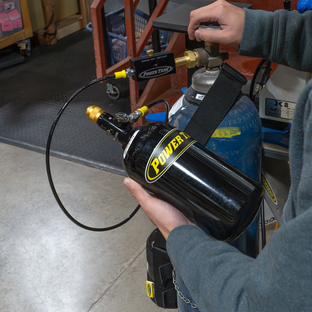 Power Tank ORI Shock Boss™ V2 - 800 psi Dual Fill Strut Inflator - Portable Nitrogen Shock Tuning Kit