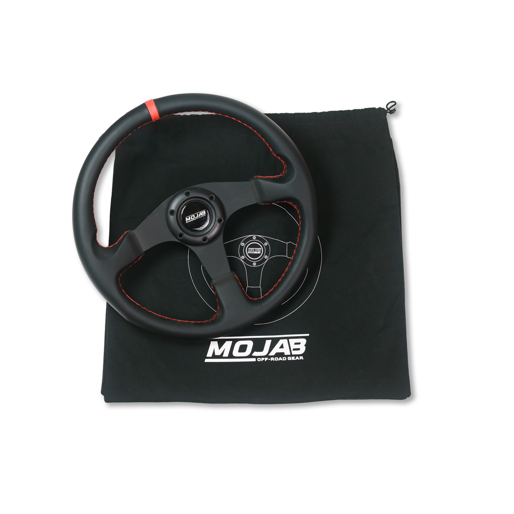 Mojab 13.5'' Flat Steering Wheel Leather or Suede