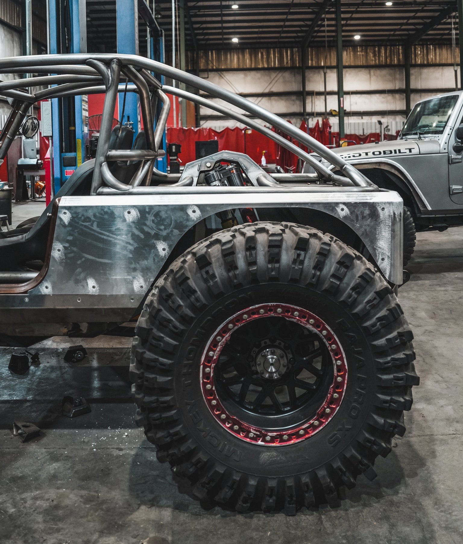 Blindaje de esquina de aluminio de 15" para Jeep YJ, que se extiende por encima del riel