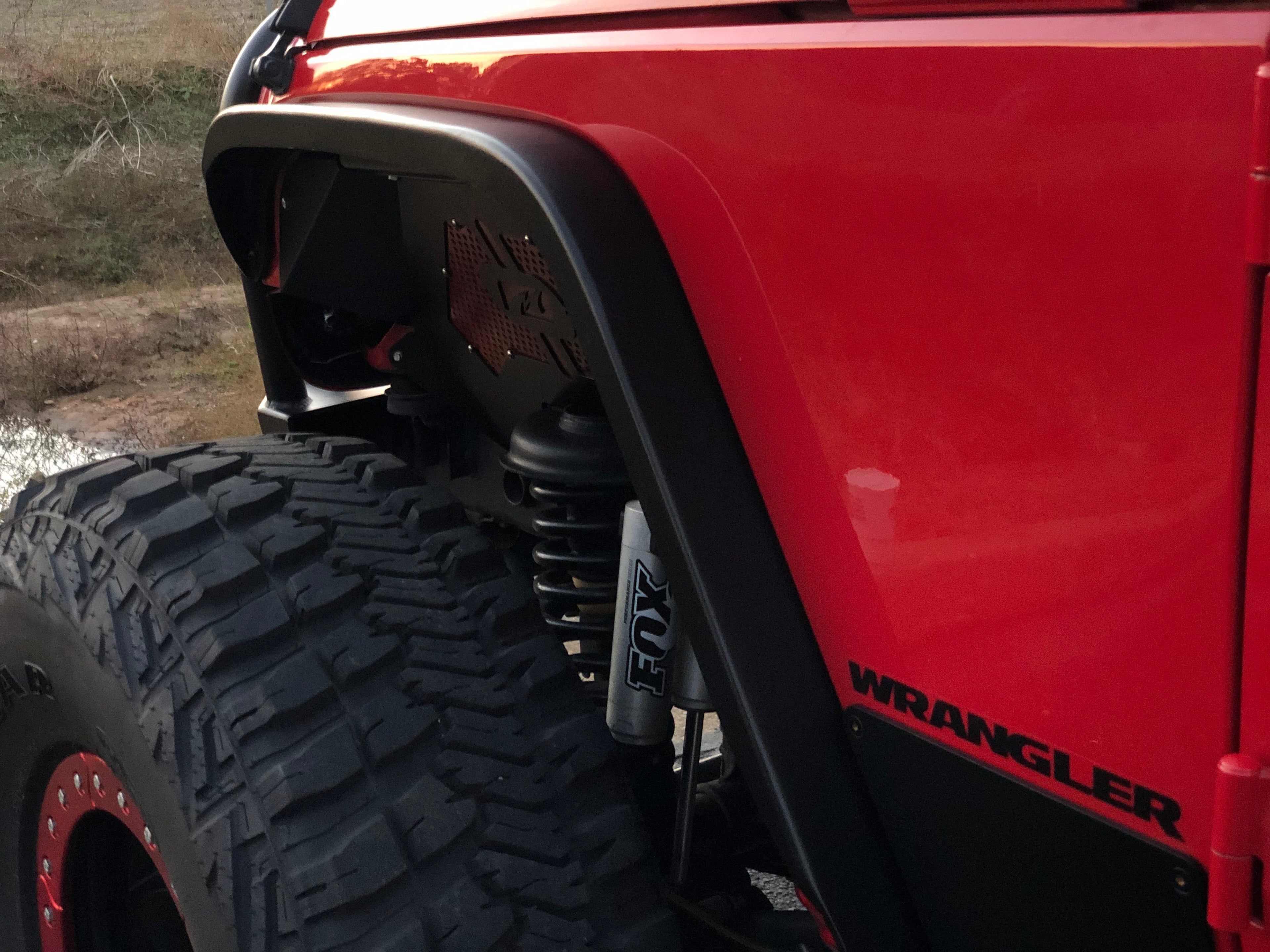 Crusher Front Fender 2" Flare for Jeep JK / JKU - Steel