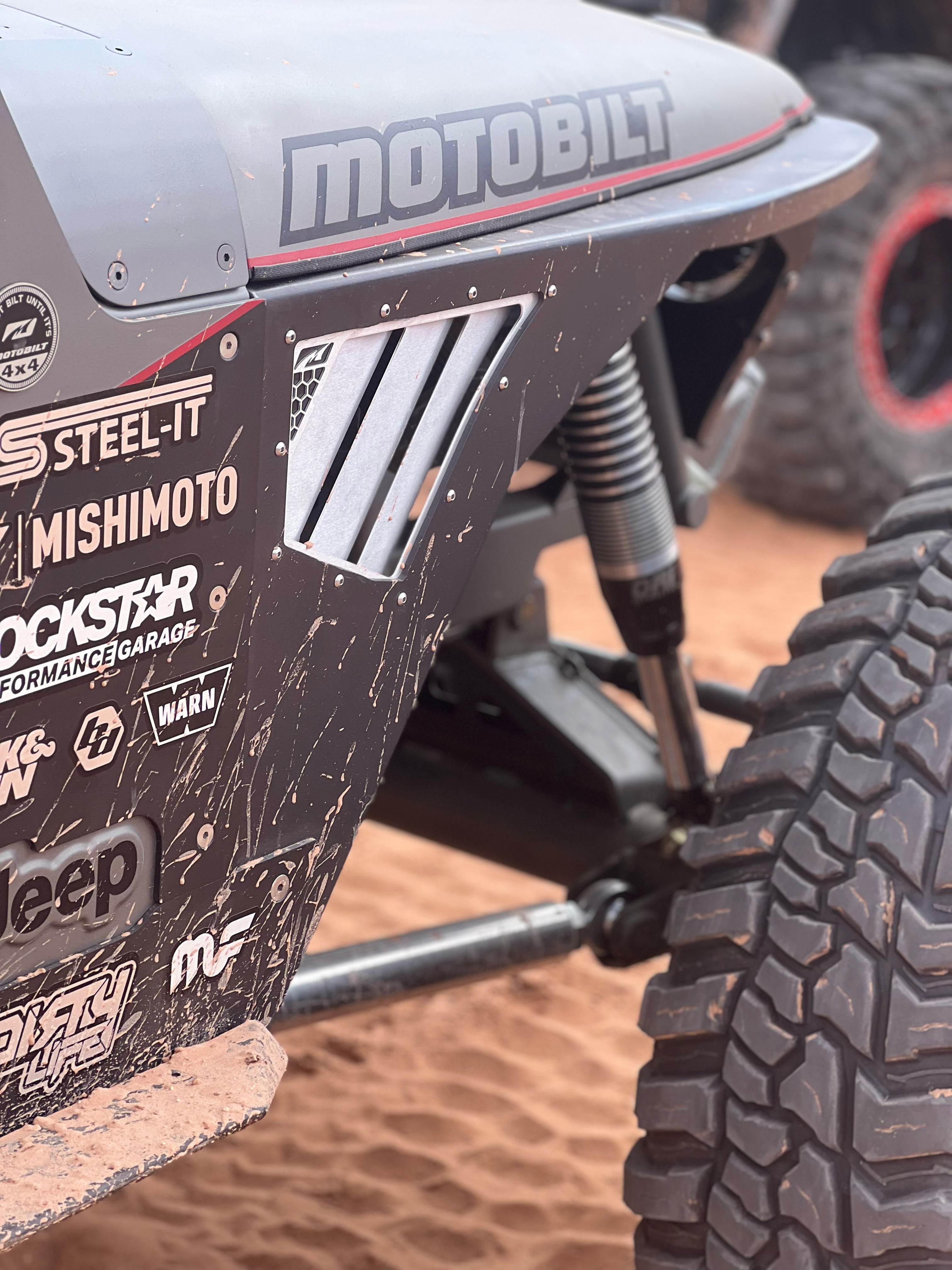 Louvered Side Vent Kit for Motobilt YJ/TJ Hatchet Fenders