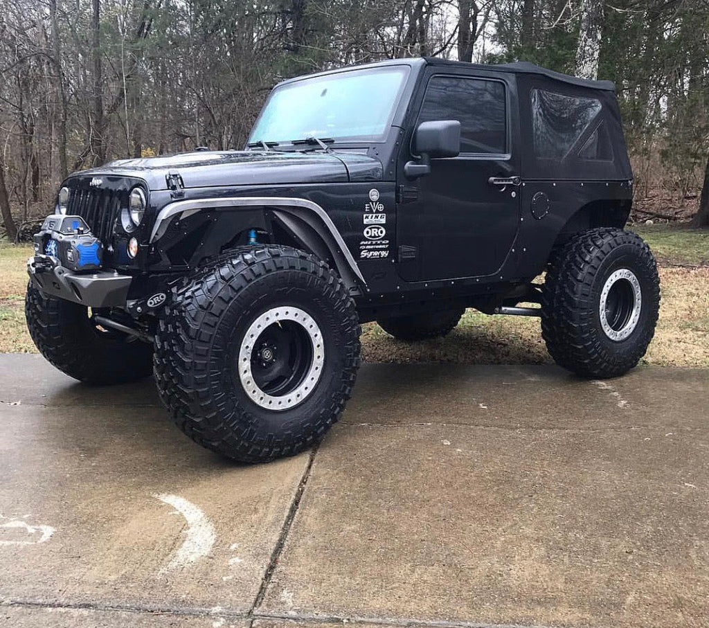 Crusher Front Fender 2" Flare for Jeep JK / JKU - Aluminum