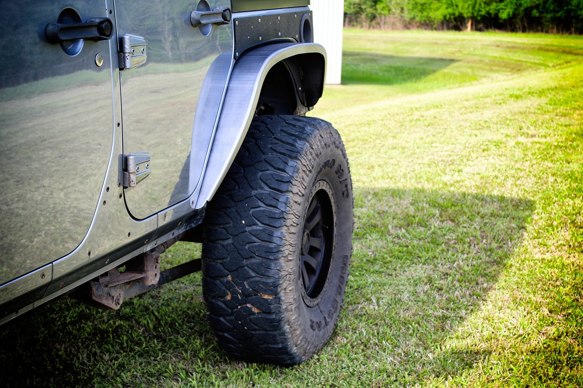Crusher Rear Fender 4" Flare for Jeep JK / JKU - Aluminum