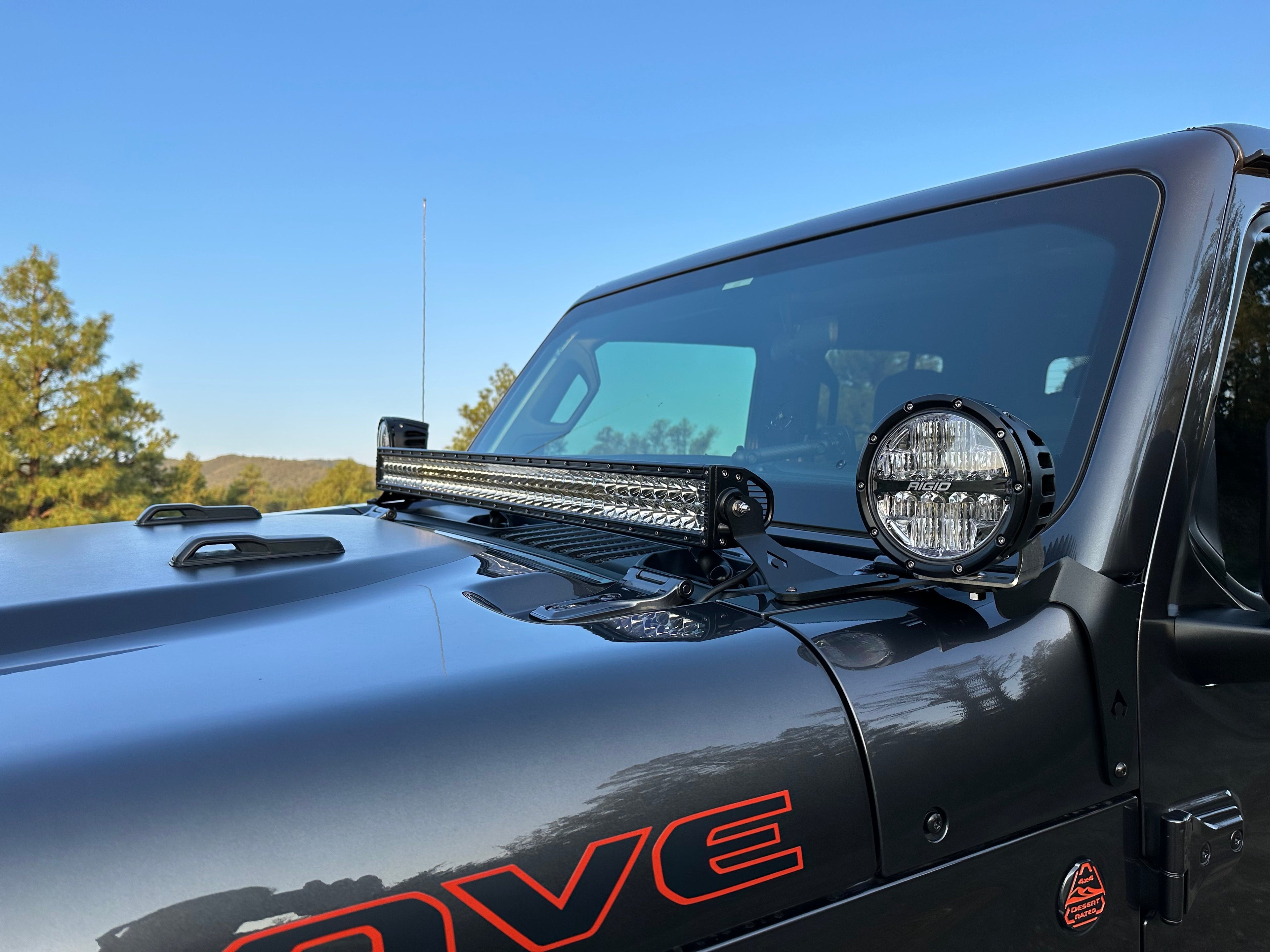 Artec Jeep Wrangler JL Gladiator JT 40in 392 & MOJAVE HOOD LIGHT MOUNT