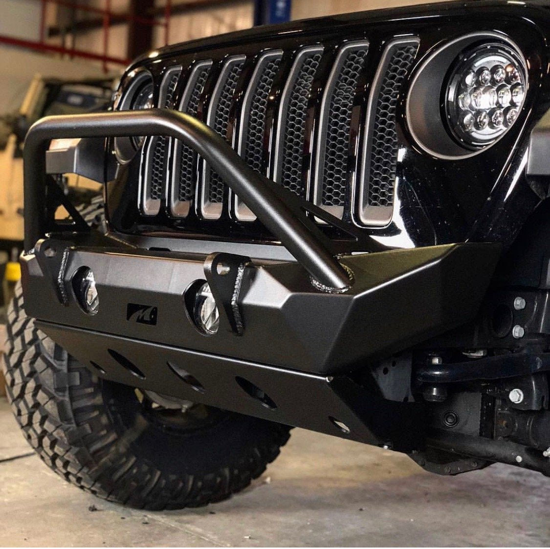 Placa de deslizamiento del parachoques delantero Hammer para Jeep JL/JLU/JT Gladiator