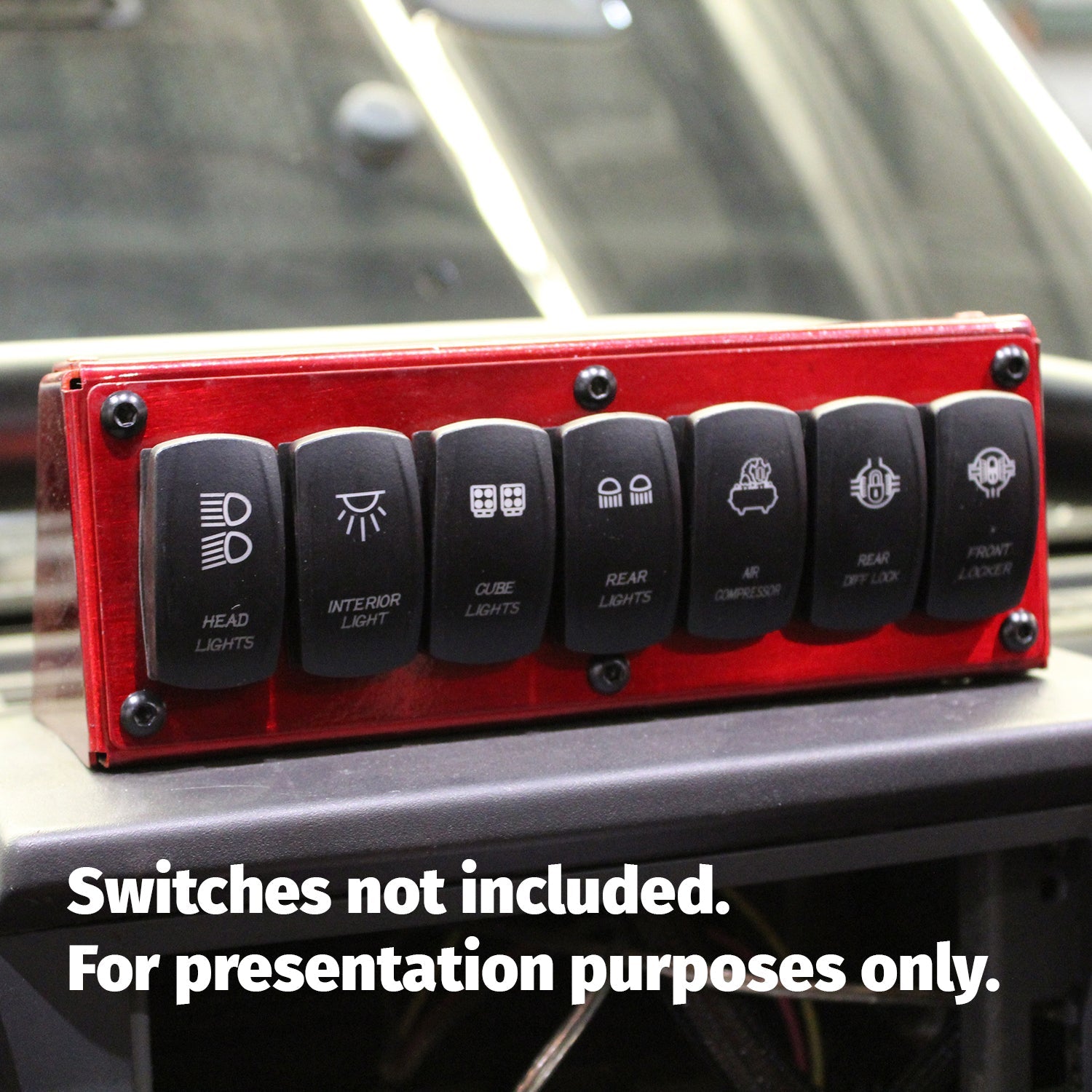 Panel de interruptores, montaje superior en superficie