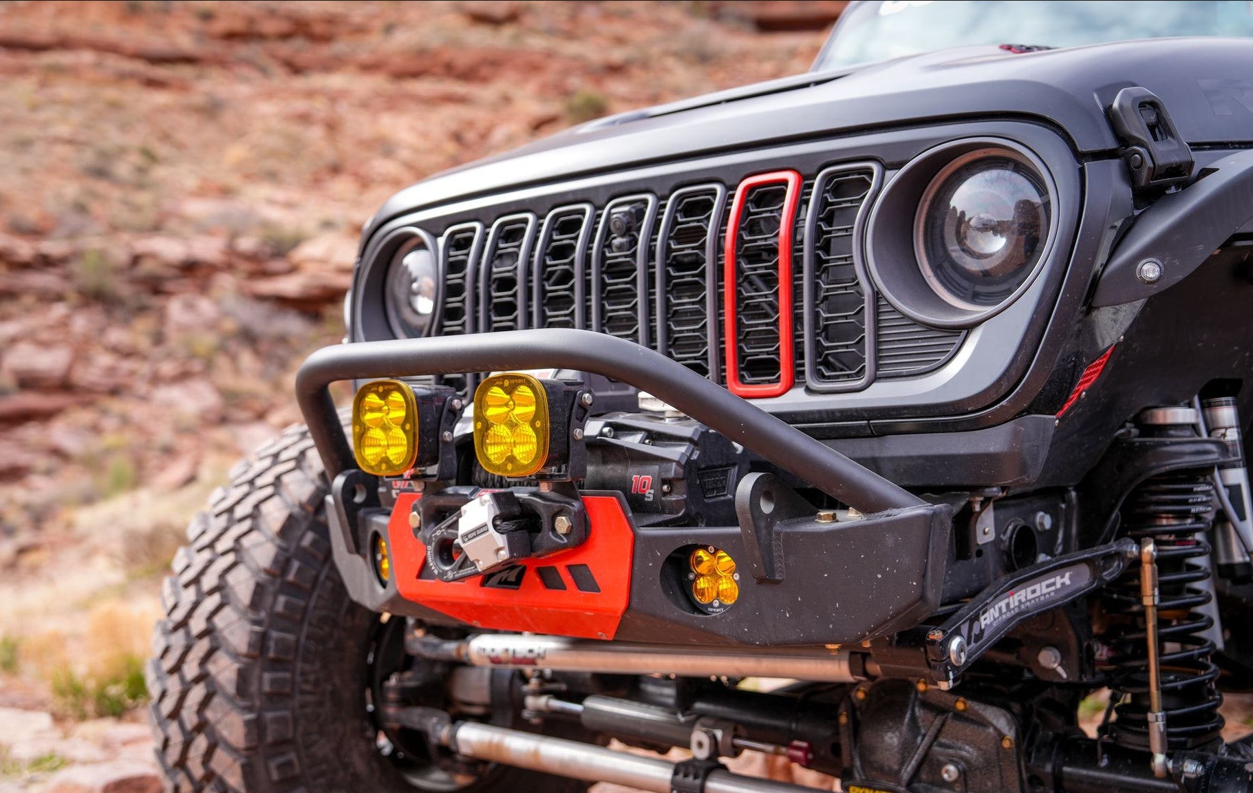 Motobilt Jeep Wrangler JK / JL / Gladiator JT Gladius Frame Chop Bumper with Bull Bar
