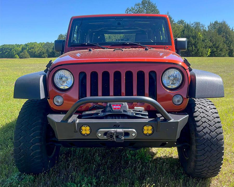 Motobilt Jeep Wrangler JK / JKU Crusher HD Front Bumper w/Tube Bull Bar