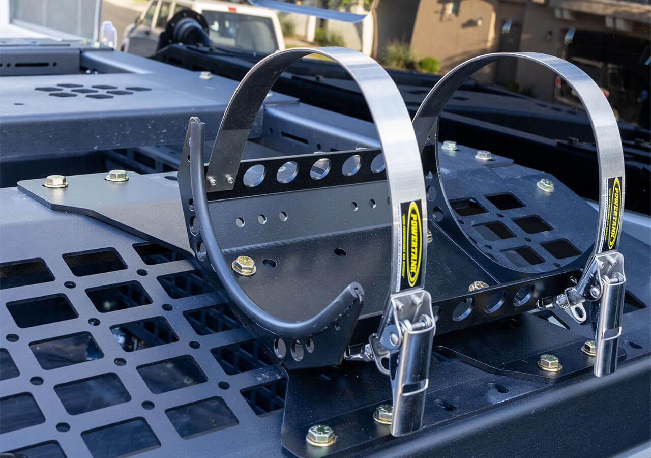 Motobilt Jeep Gladiator JT Mounting Bracket for Powertank for MB Bobbed Bed Tire Carrier Rack