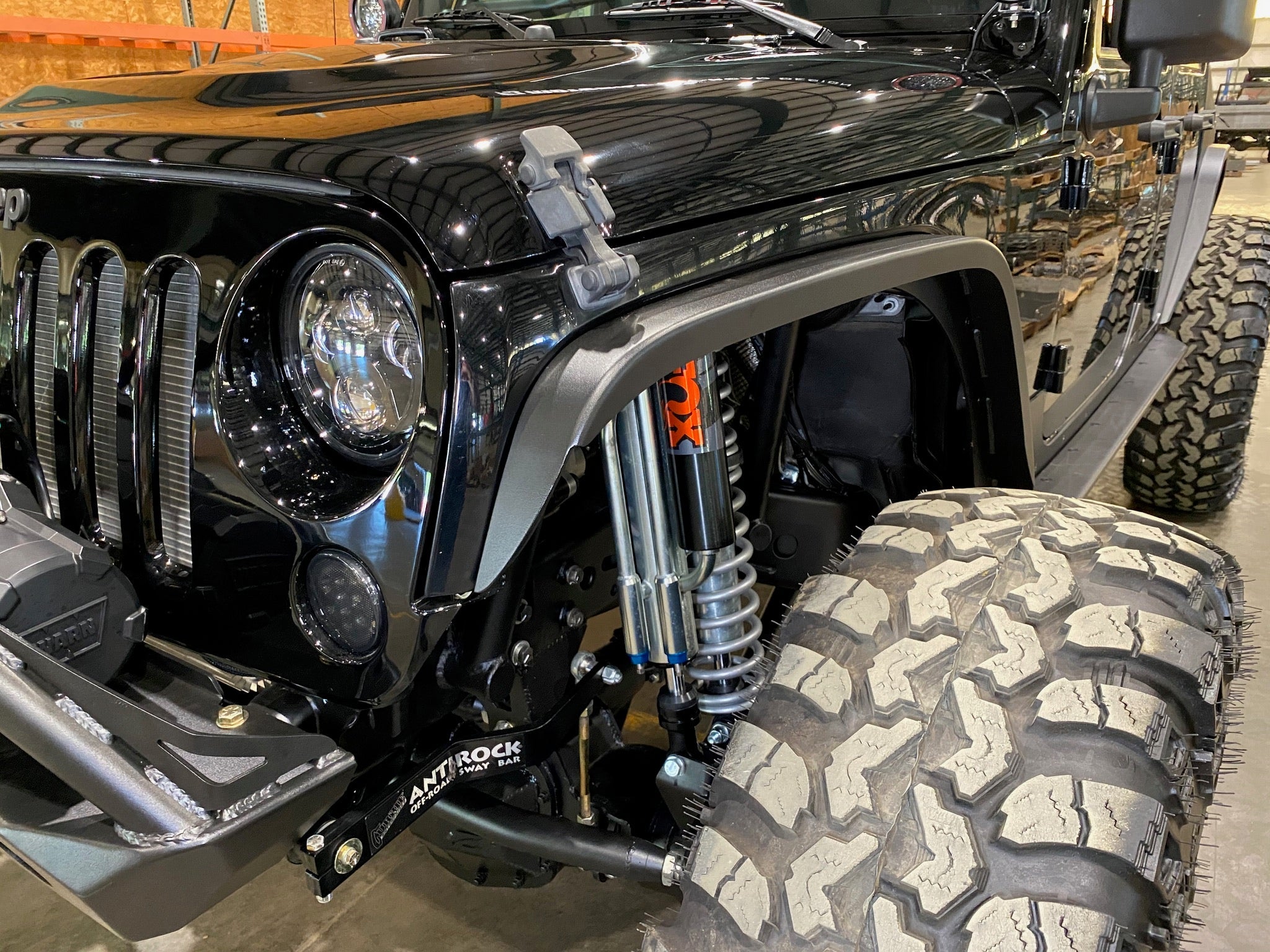 Crusher Front Fender 2" Flare for Jeep JK / JKU - Steel