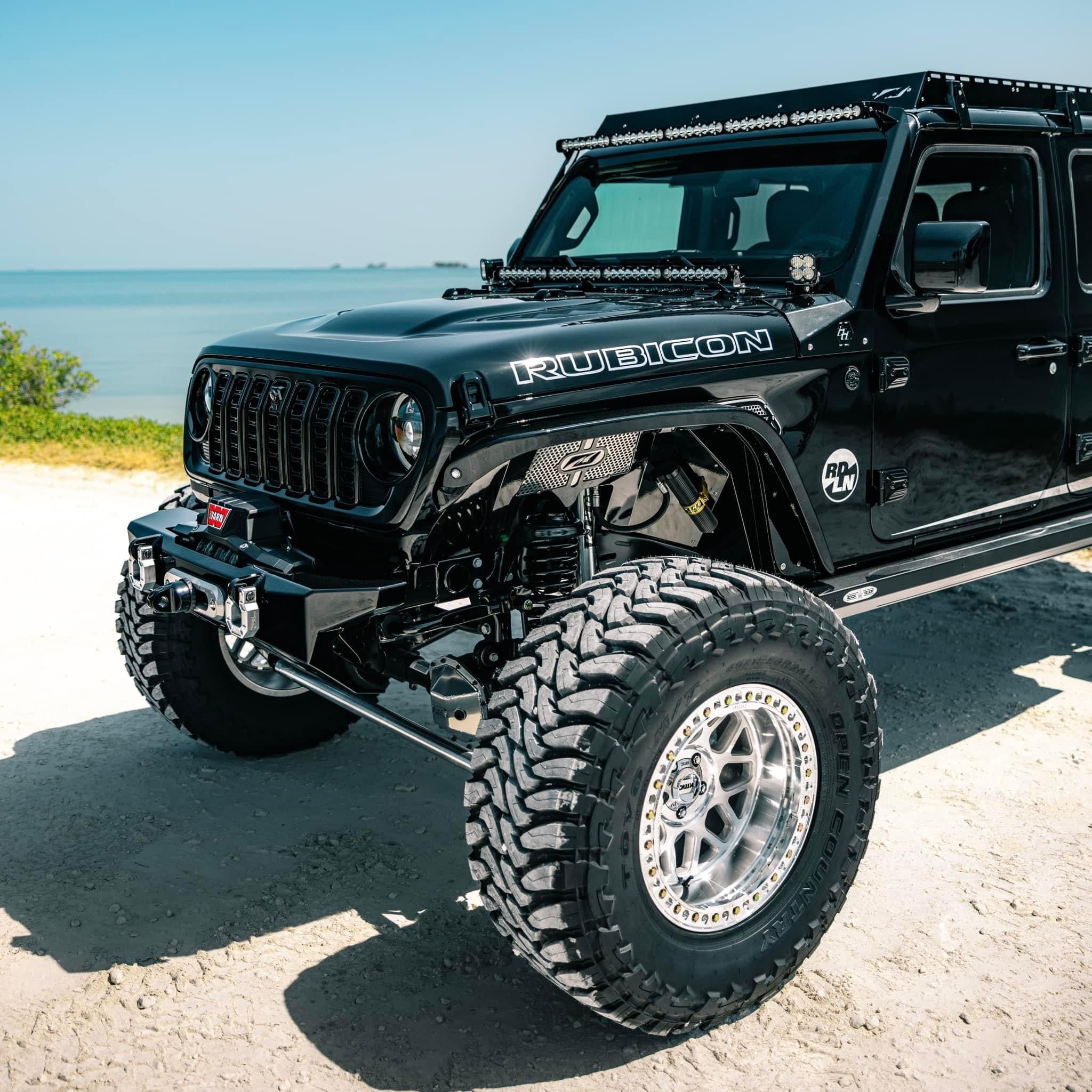 Aletas de guardabarros delanteras Crusher para Jeep JL/JLU/JT Gladiator - Acero