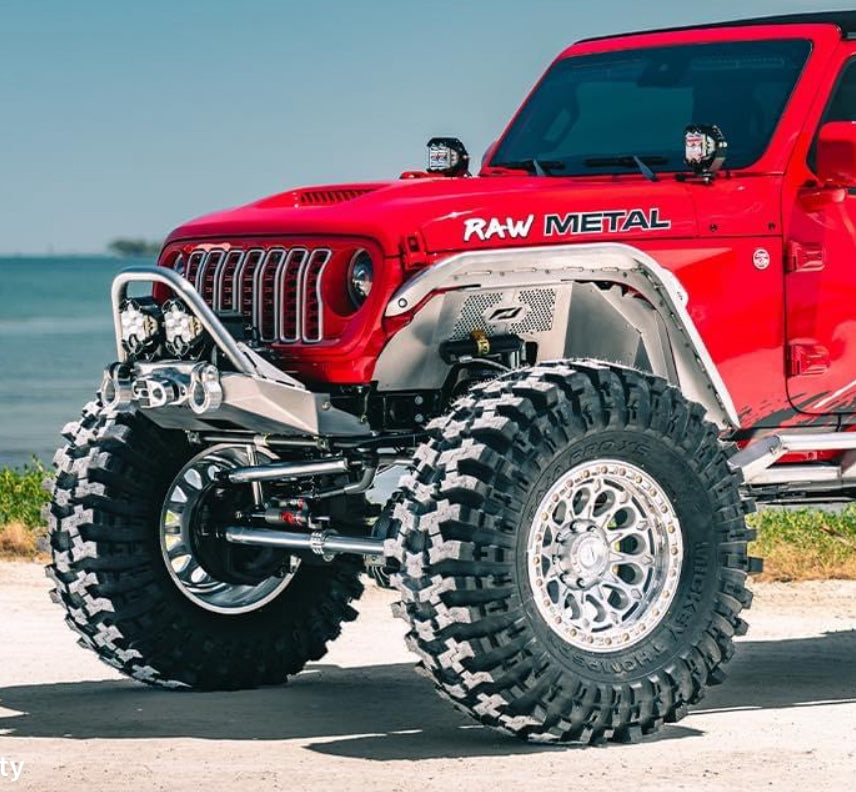 Parachoques delantero con barra protectora Motobilt Tomahawk Frame Chop para Jeep Wrangler JK, JL y Gladiator JT