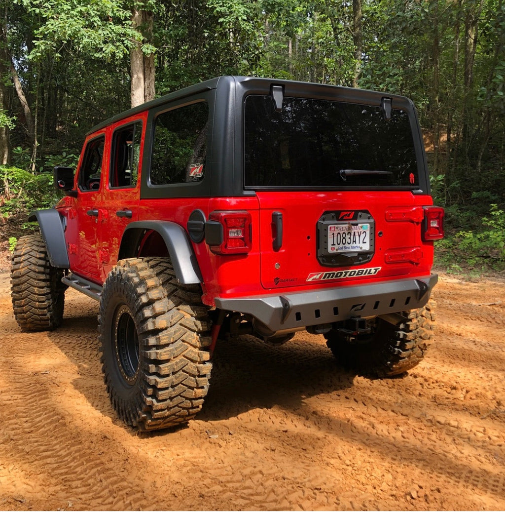 Motobilt Jeep Wrangler JL / JLU Crusher Paragolpes trasero sin rueda de repuesto