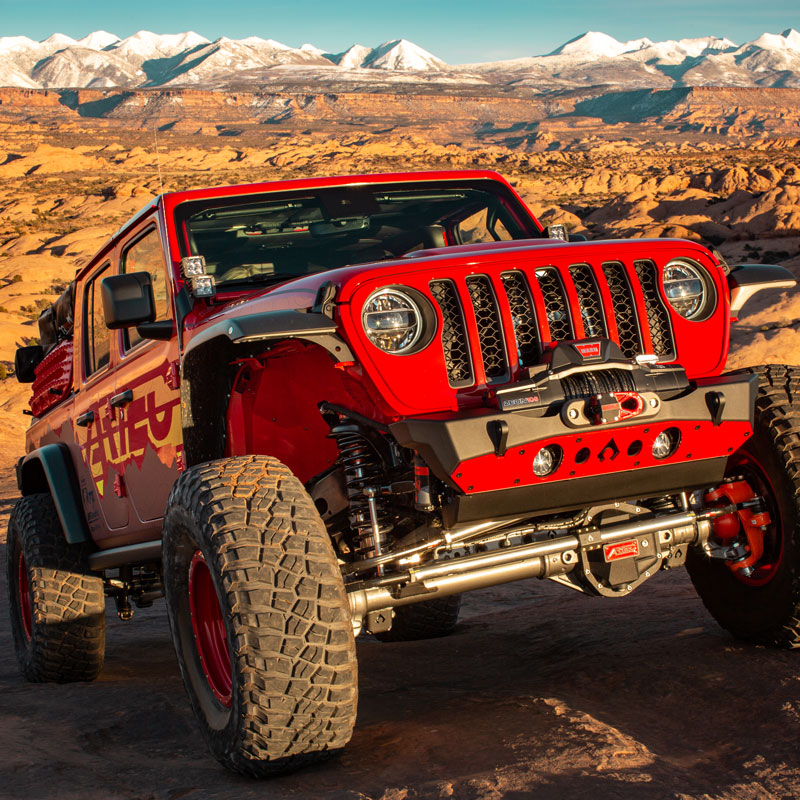 Artec Parachoques Delantero Nighthawk con Placa Protectora de Aluminio para Jeep Wrangler JK, JL y Gladiator JT