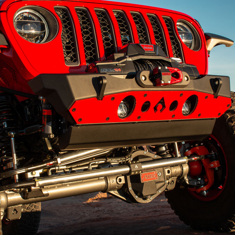 Artec Parachoques Delantero Nighthawk con Placa Protectora de Aluminio para Jeep Wrangler JK, JL y Gladiator JT