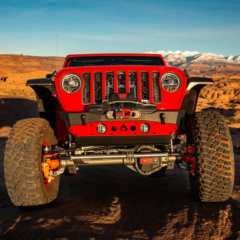 Artec Parachoques Delantero Nighthawk con Placa Protectora de Aluminio para Jeep Wrangler JK, JL y Gladiator JT