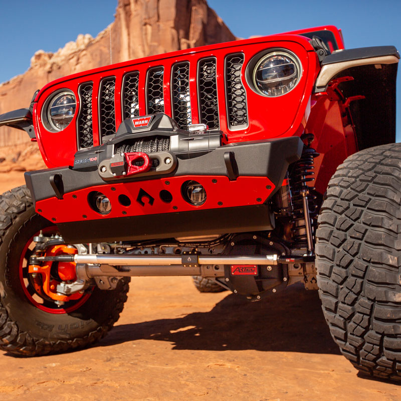 Artec Parachoques Delantero Nighthawk con Placa Protectora de Aluminio para Jeep Wrangler JK, JL y Gladiator JT