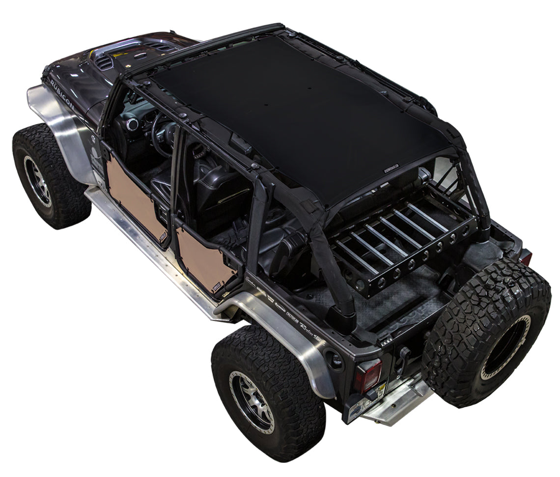 Jeep Wrangler JKU 4-Door Sun Shade Solid Color Shade Top (2007–2017)