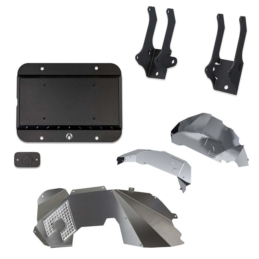 Paquete exterior JK: soportes para luces y revestimientos *¡Kit de eliminación de matrícula y gorra gratis!