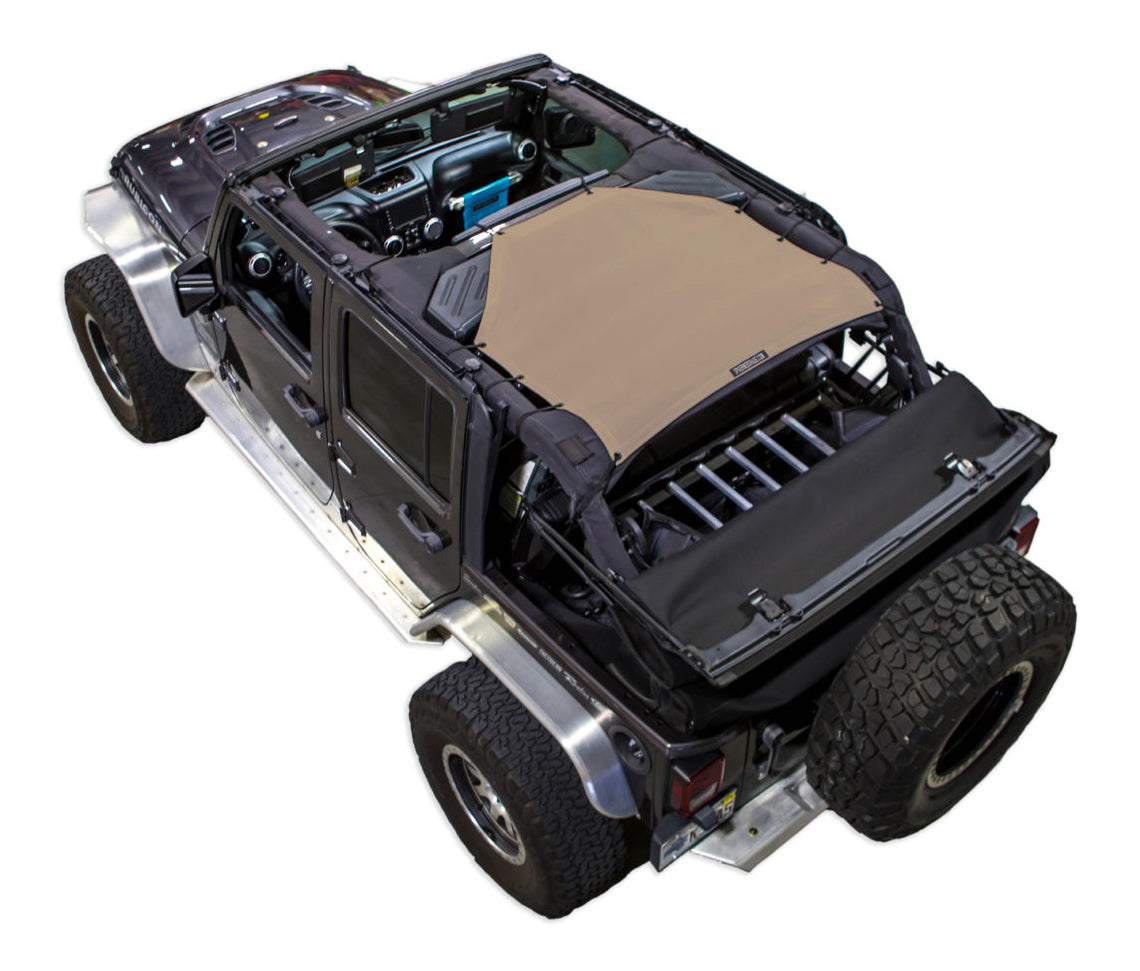 Jeep Wrangler JKU 4-Door Sun Shade Solid Color Shade Top (2007–2017)