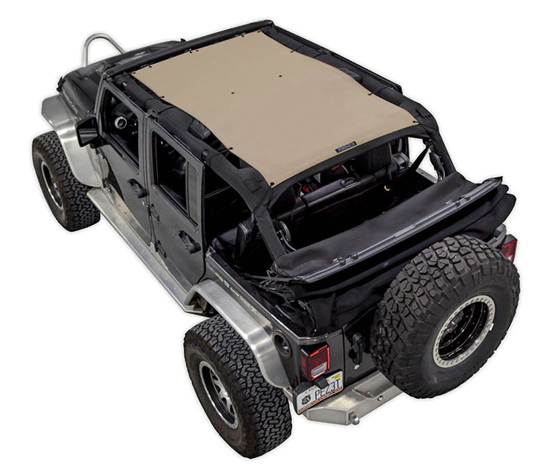 Jeep Wrangler JKU 4-Door Sun Shade Solid Color Shade Top (2007–2017)