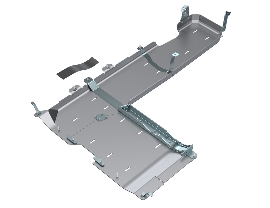 Juego de cubrecárter de transferencia y depósito de combustible JLU SOLAMENTE - 4 puertas 3.6L, 2.0L, 392 HEMI - ALUMINIO 2018+