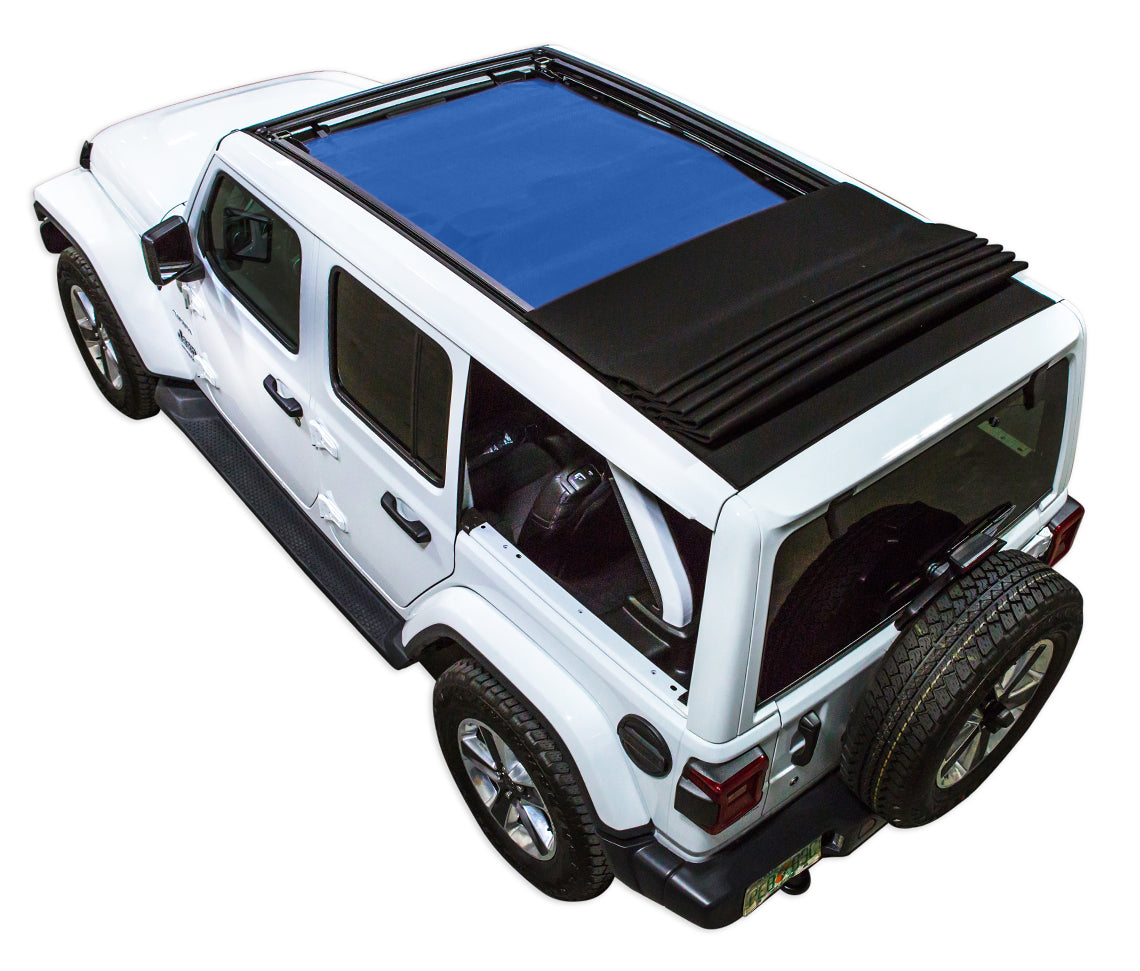 Jeep Wrangler JLU Sky One Touch Power Top Sun Shade Solid Color Shade Top (2018–2026)