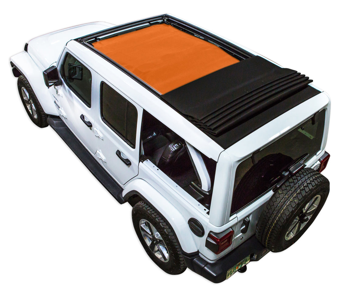 Jeep Wrangler JLU Sky One Touch Power Top Sun Shade Solid Color Shade Top (2018–2026)